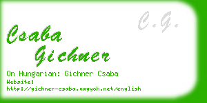 csaba gichner business card